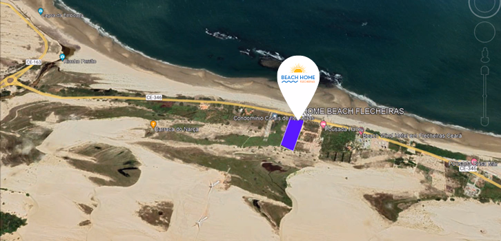Localização do Beach Home Flecheiras