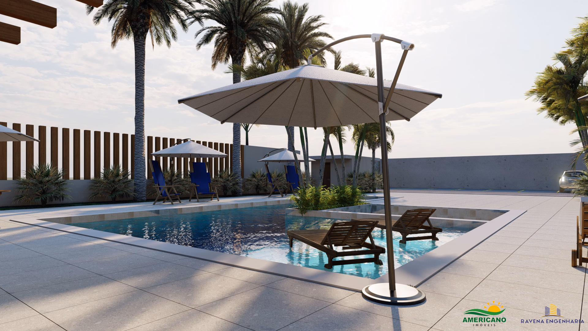 Área de lazer do Beach Home Flecheiras