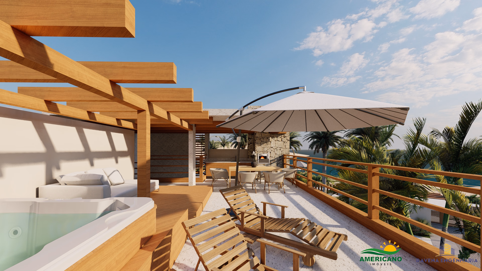 Espaço gourmet do Beach Home Flecheiras