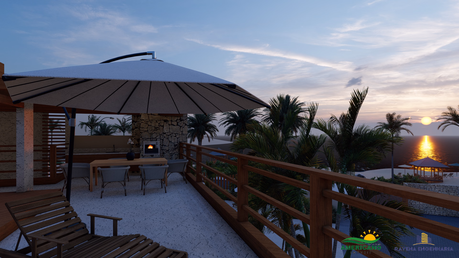 Área de convivência do Beach Home Flecheiras